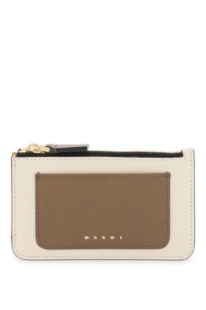 Marni tricolor zippered cardholder